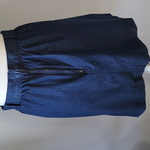 GAP 1969 dark wash chambray a-line mini skirt NWT - Picture 4 of 11